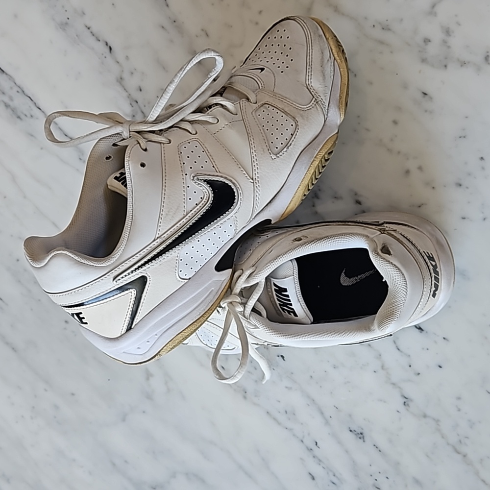 Nike Men's White City Court Leather Tennis Shoes 9.5 - Picture 3 of 9